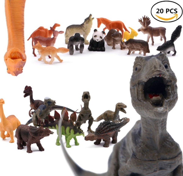 Animal Figure,20 Realistic Animal Toy Figures by Educational Toys, Realistic Wild Vinyl Animal For Boys Girls Kids