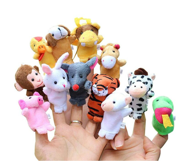 Even mini animal finger Baby Plush Toy Finger Puppets Talking Props 12 animal group Stuffed & Plus Animals Stuffed Animals Toys Gifts Frozen