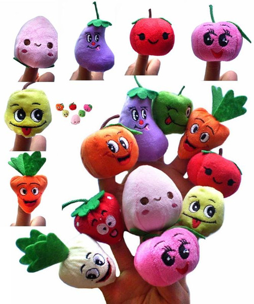 Soft Fruit & Veggie Finger Puppets Set Finger Puppet Dolls Toys Story-Telling Props Tools Toy Model Babies Kids Children Toys 500PCS