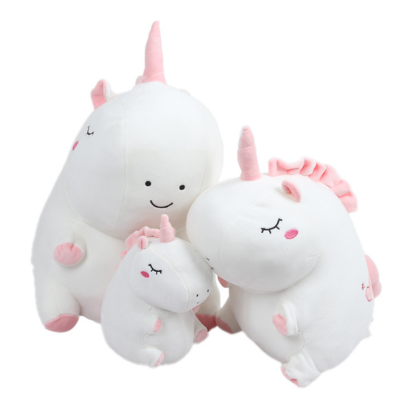 25/38/55CM Unicorn Plush Toy Fat Unicorn Doll Cute Animal Stuffed Soft Pillow Baby Kids Toys For Girl Birthday Christmas Gift