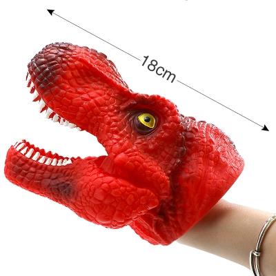 Hand puppet gloves animal head soft rubber mouth arbitrary deformation plastic toy dinosaur doll parent-child interaction