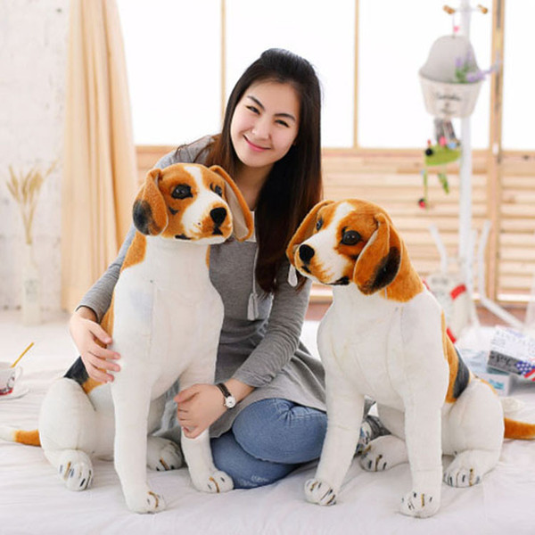 90cm Stuffed Toys Plush Toy Creative simulation Doll White pattern dog home furnishings Dog animal For Kids Gift