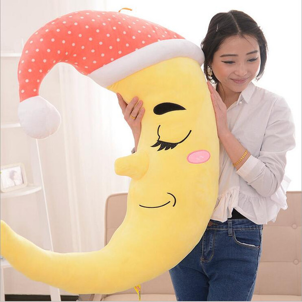 Sleeping Pillow Toy Moon Plush Doll Children sleep kids Room Decorative Cushion Pillow plush stuffed Toys