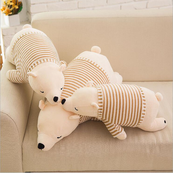 70cm Polar Bear Soft Stuffed Toy PP cotton Polar Bear Doll Cute Plush Toy Gift For Lovers and Kids