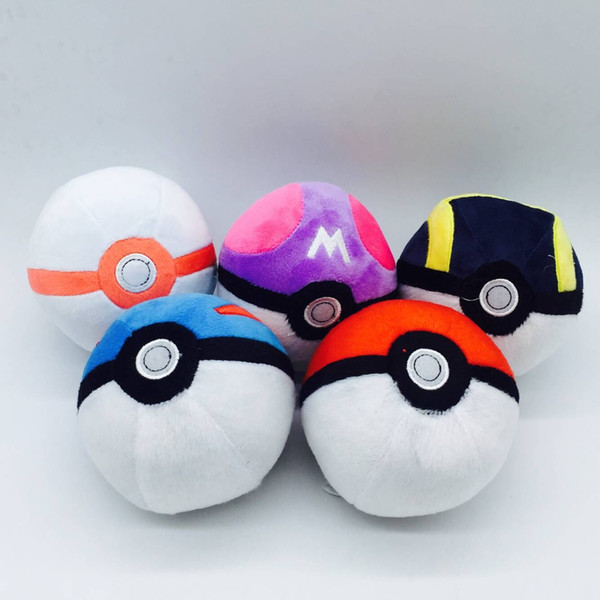 Pokeball Plush toys 5 inch Stuffed Animals Kids Toys Anime Doll Soft Plush