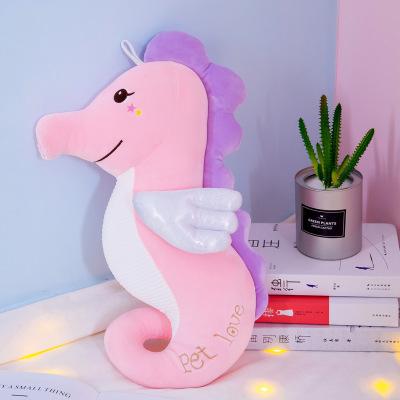 Beautiful and very cute Creative new down cotton seahorse doll dream angel seahorse plush toy pillow girls children gifts