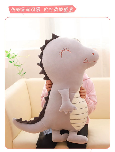 Beautiful and very cute dinosaur doll plush toy sleeping pillow bed girl cute doll doll children's day birthday gift