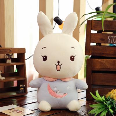 Cartoon cute moon rabbit doll creative rabbit plush toys wholesale children's birthday gifts can be customized LOGO