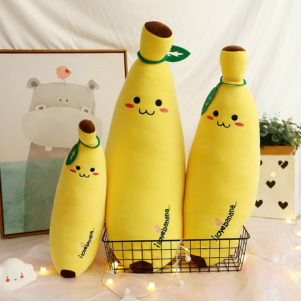 Factory direct sale feather cotton, banana, long pillow, large size fruit, soft doll, doll, banana pillow, wholesale Lovely Comfortable