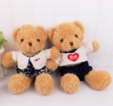 Manufacturer's new genuine plush toys, retro sweater, bear size, couple teddy bear, high-end gift wholesale good.Comfortable Lovely Plush to