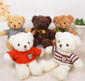 Manufacturer's new genuine plush toys, retro sweater, bear size, couple teddy bear, high-end gift wholesale good.Comfortable Lovely