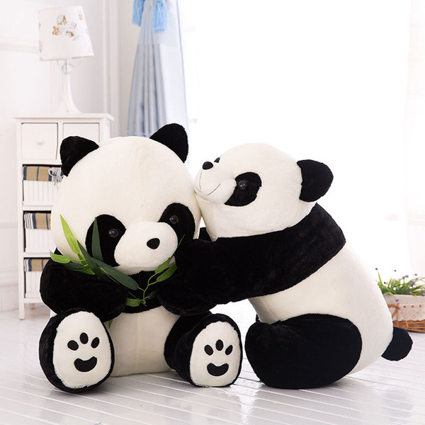 Wholesale national treasure simulation mother and daughter panda stuffed toy large doll on the panda girl birthday gift Plush toys