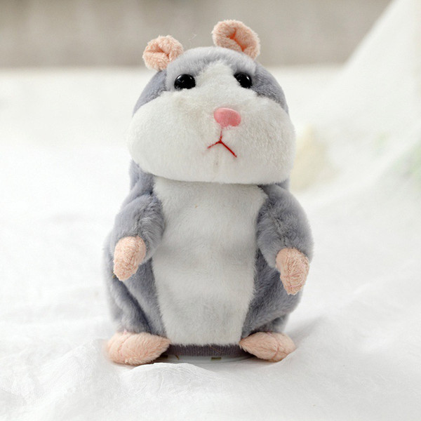 DropPromotion 15cm Lovely Talking Hamster Speak Talk Sound Record Repeat Stuffed Plush Animal Kawaii Hamster Toys