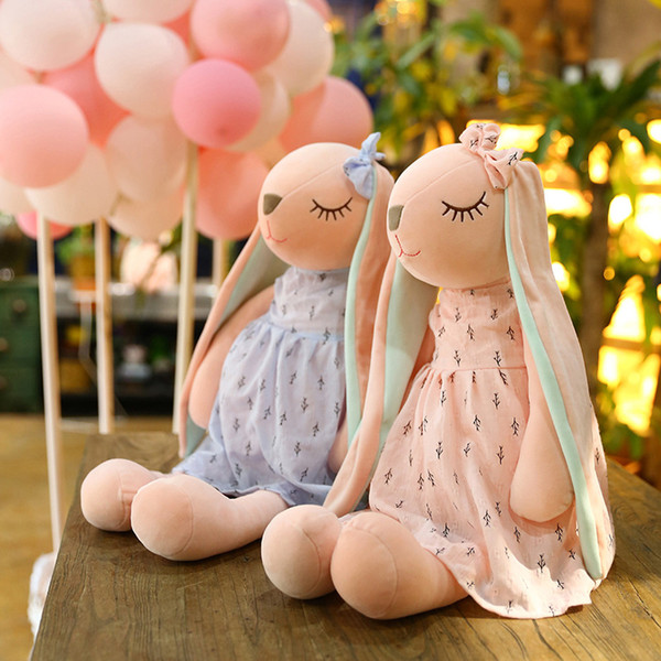 2019 New Creative Kawaii Rabbit Stuffed Toys Soft Rabbit Dolls Girlfriend Girl Children Gift Accompanied Sleeping Plush Toy Doll