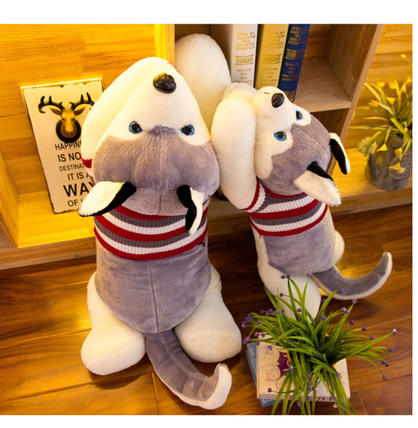 Sweaters husky second party lie down dog doll plush toy sled dog bolster stuffed toy presents