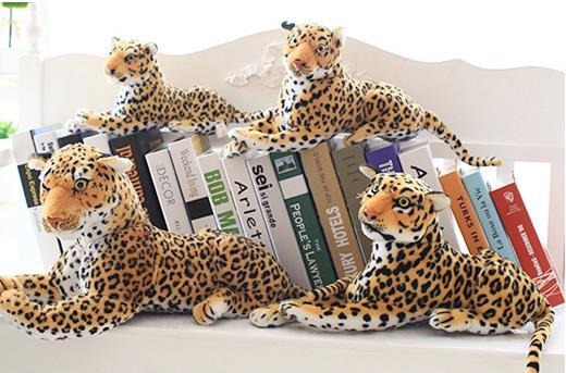 Free shipping creative new style emulational leopard shape soft plush pillow doll toys children gifts wholesale