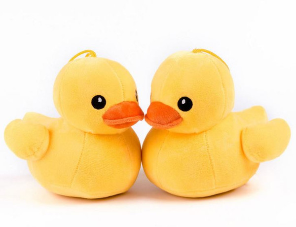 Free shipping fluffy toy cute little yellow duck doll special design plush toys and children gifts