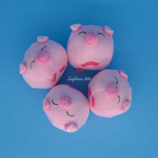 Lovely Plush Filling Big Head Pig Pink Smile Eye Pig Plush Toy Gift Cartoon Bouquet Craft Wedding Animals Plush Toys Gift