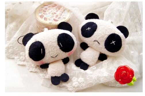 New hot cute panda creative children cartoon plush toy doll machine mini pendant doll activity gift doll