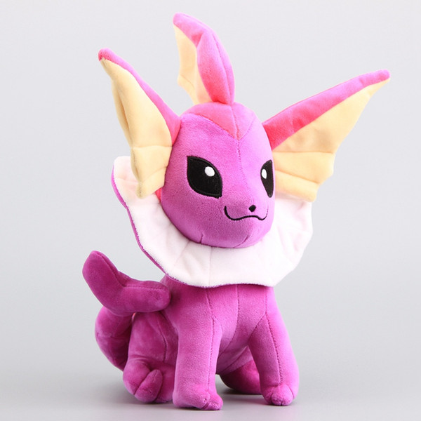 High Quality 100% Cotton Purple Vaporeon Eevee Plush Toy For Child Holiday Gifts 11.8inch 30cm