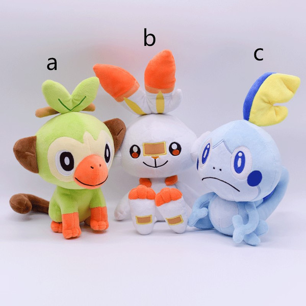 New Scorbunny Sobble Grookey Plush Stuffed Toy For Child Birthday Gitfs 20cm 3pcs/lot