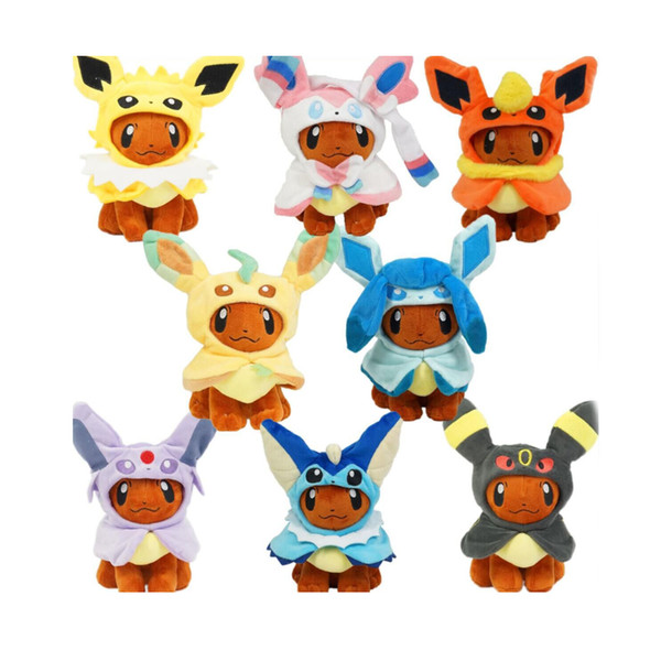 New Toy Eevee Cosplay Jolteon Espeon Umbreon Flareon Glaceon Vaporeon Sylveon Soft Doll Plush Toy For Kids Christmas Gifts 8