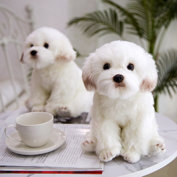 High Quality Maltese Dog Plush Toy Maltese Dog Doll simulation Doll Gift For Kids And Lovers Birthday Gift