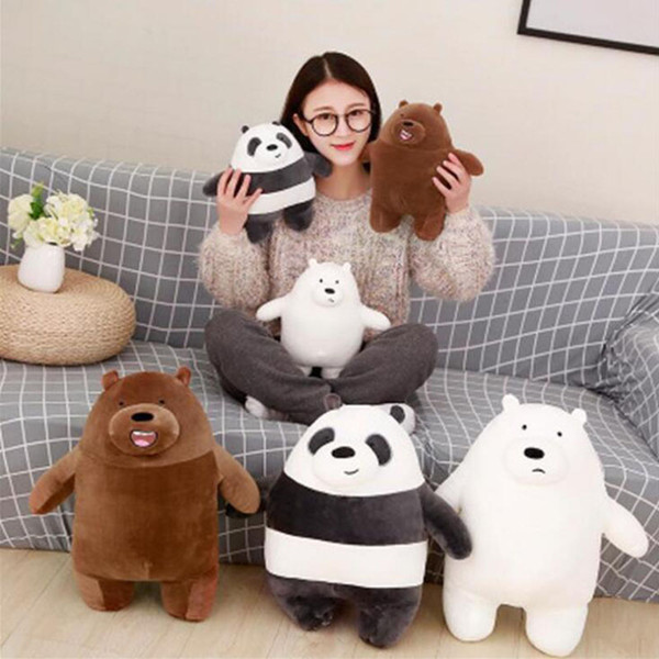 3pcs/lot bare bear plush toy doll three bear Stuffed cartoon game Kids Love Birthday Gift