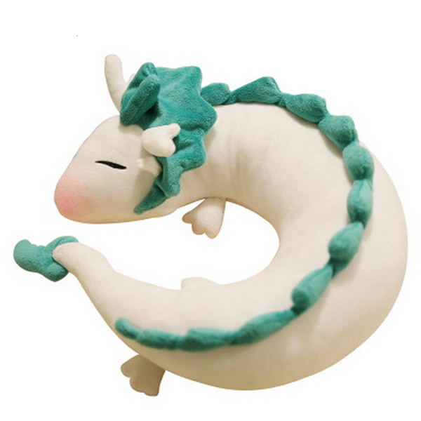 Fashion Cartoon Dragon Anime Miyazaki Hayao Spirited Away Haku Cute U Shape Doll Plush Toys Pillow dolls gift for Children&Kids T191019