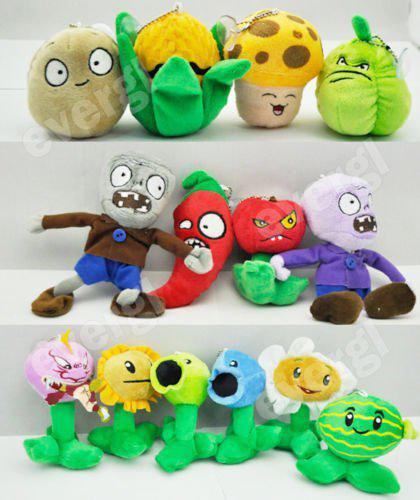 New 14pcs Plants Vs Zombies Stuffed Soft Plush Toy Doll