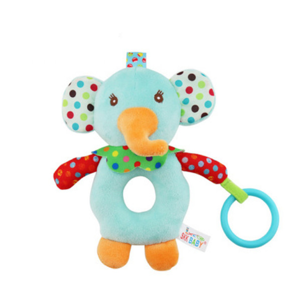 Infant Finger Plush Hand-cranking Bell Hand-cranking Circle Cartoon Animal Multi-functional Cute Gift of a Generation of Fat