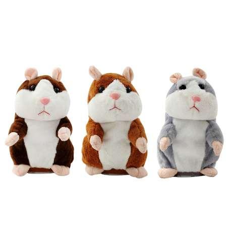 Talking Hamster Mouse Pet Plush Toy Learn To Speak Electric Record Hamster Educational Children Stuffed Toys Gift 16cm