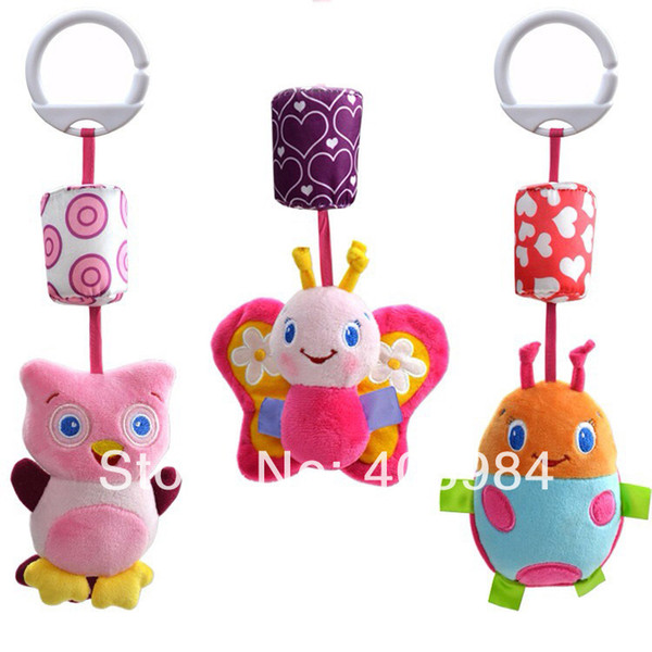 Wholesale-baby bed hang car bells plush toy baby rattle toy New baby bed hanging plush toy