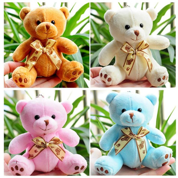 Teddy Bears Plush Toys cute Hot sale 10CM Kawaii Stuffed Animals Fluffy Bear Dolls Soft Kids Toys small pendant keychains