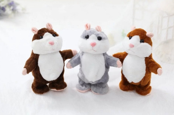 2017 CuteTalking Hamster Talk Sound Record Repeat Stuffed Plush Animal Kids Child Toy Talking Hamster Plush Toys