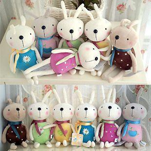 Rabbit keychain rabbits plush keychain plush doll rabbit keyrings key ring metoo keychain 5