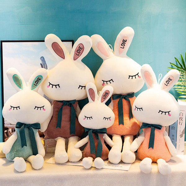 New love rabbit plush toy cute white rabbit doll doll children's toy gift