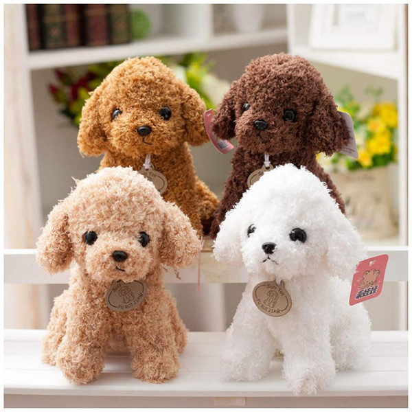 18cm Simulation Teddy Dog Poodle Plush Toys Cute Animal Suffed Doll for Christmas Gift Kids toy