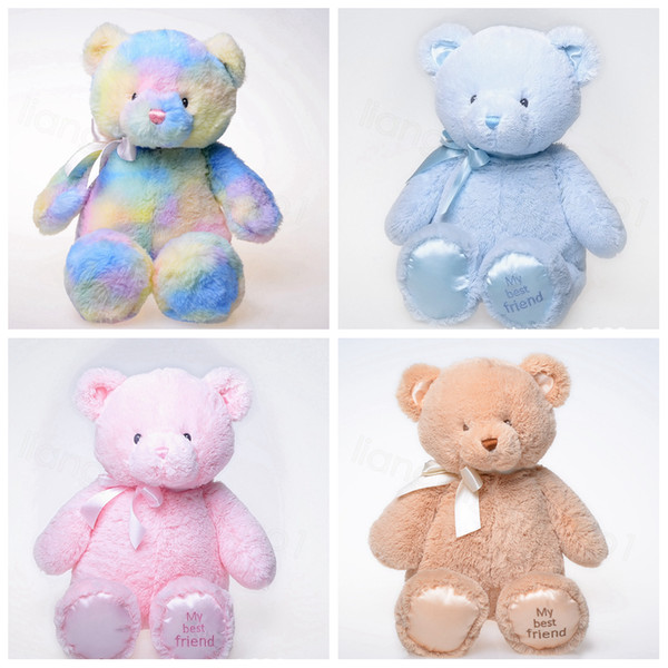 4styles 28cm Rainbow bear plush toys Stuffed Animals soft doll children's toy gift kids gift valentine's day supplies FFA3634