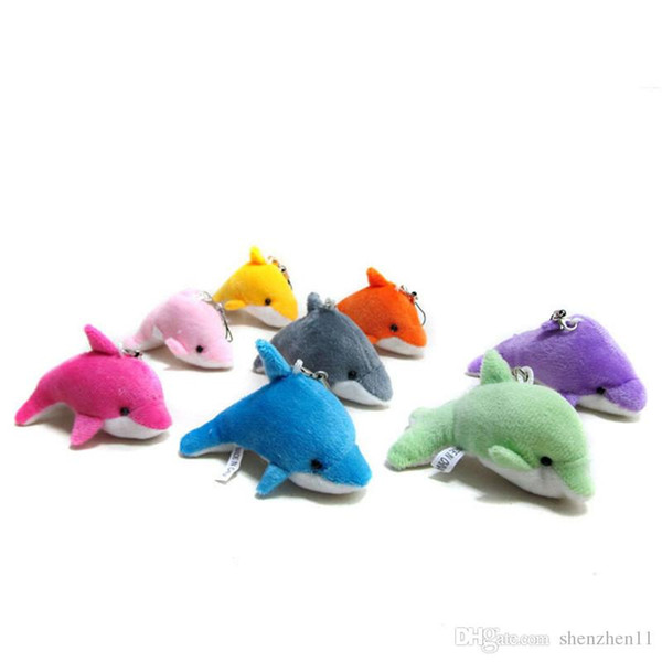 Lovely Mini Cute Dolphin Charms Kids Plush Toys Home Party Pendant Gift Decorations Free Shipping OTH583