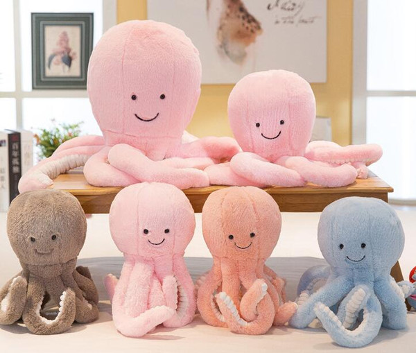 Cartoon Cute Octopus Doll 25cm Stuffed Plush Toys 4 Colors Octopus Shaped Toy For Kids Adults Party