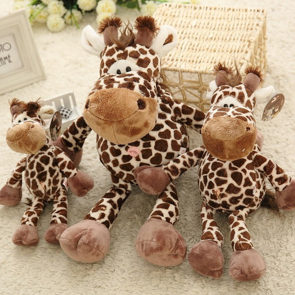 25cm giraffe lovely plush stuffed animal deer doll toys for kids christmas gifts home decor party kids gifts FFA3487