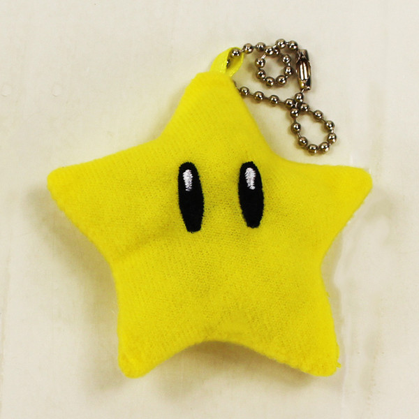 New cute 9cm Luigi Bros Star Plush Toy Pendant