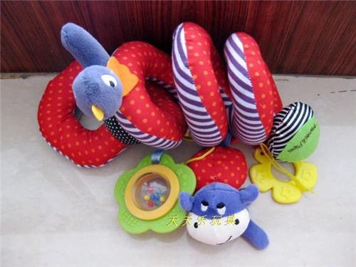 Baby Rattles New Baby Bed Around Baby Stroller Hanging Bell Rattle Mobile Musical Plush Toy Baby Plush Cloth Art Bed Educational Toys