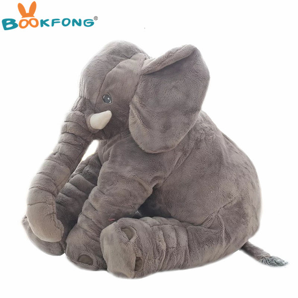 40cm/60cm Large Plush Elephant Doll Kids Sleeping Soft Back Cushion Cute Stuffed Elephant Baby Accompany Doll Xmas Gift T191019