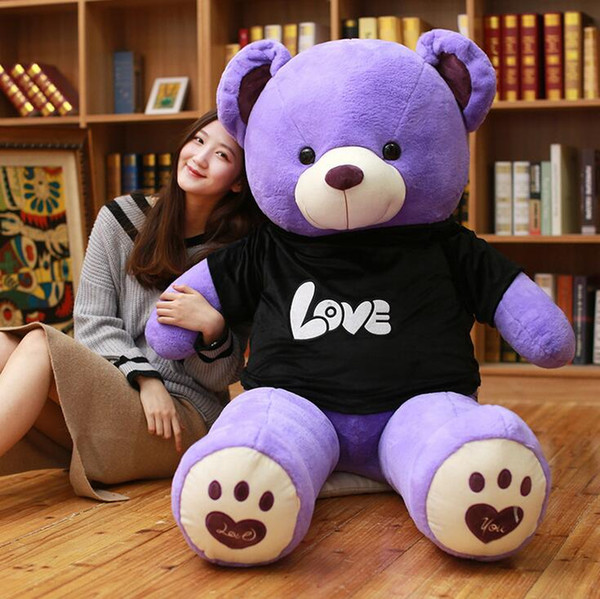 Wholesale- 80cm Huge big America bear Stuffed animal teddy bear cover plush soft toy doll pillow cover kids baby adult gift