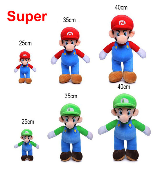 25cm 35cm 40cm Super Mario Bros Plush Toy Mario And Luigi Stuffed Animals Plush Toys For Gifts