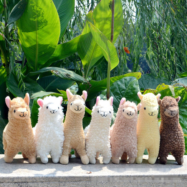 Lovely 23cm White Alpaca Llama Plush Toy Doll Animal Stuffed Animal Dolls Japanese Soft Plush Alpacasso For Kids Birthday Gifts