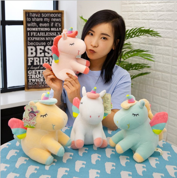 Cute unicorn doll horse plush toy for children's plush toys