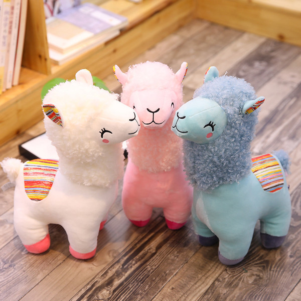 Lovely 25cm Alpaca Llama Plush Toy Doll Animal Stuffed Animal Dolls Soft Plush Alpaca For Kids Birthday Gifts 4 Colors